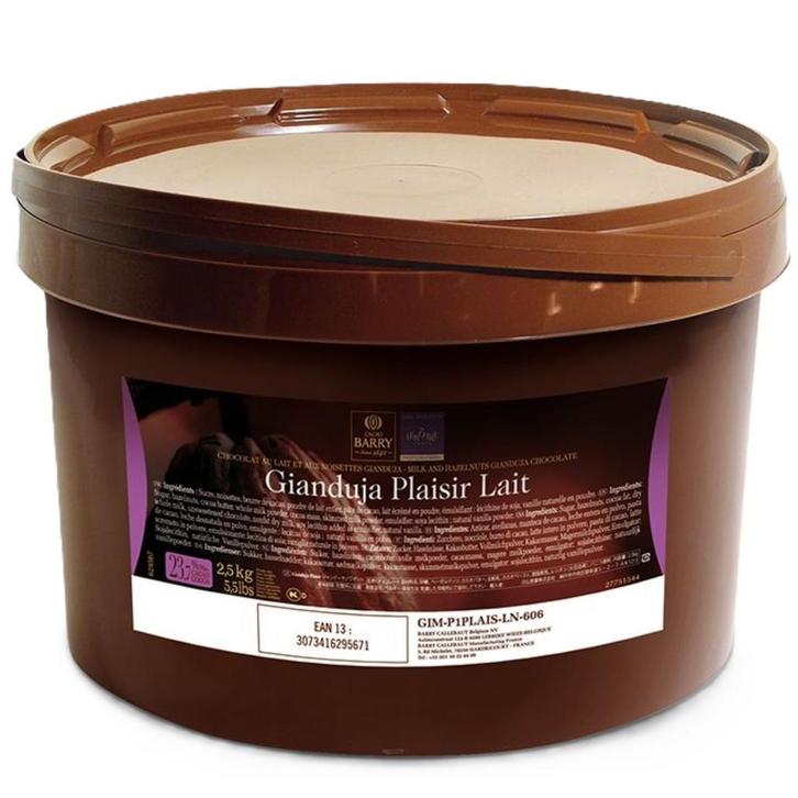 Callebaut Gianduja Melk 2,5kg, Hobby en Vrije tijd, Taarten en Cupcakes maken, Nieuw, Verzenden