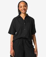 HEMA Damesblouse Lizzy met linnen zwart, Verzenden, Nieuw