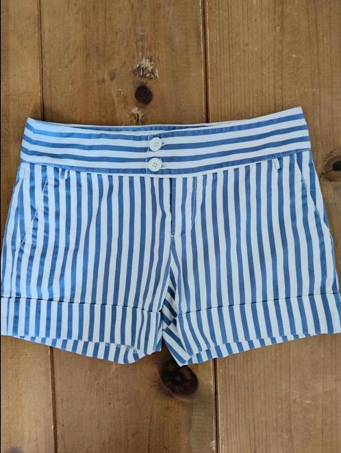 hip kort blauw-wit broekje van ZARA maat S / 36, Kleding | Dames, Broeken en Pantalons, Kort, Blauw, Maat 36 (S), Zo goed als nieuw