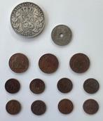 België. Lot van 13 Belgische munten periode Leopold II