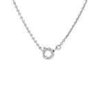 Zilveren vintage collier met witgouden hanger met diamant 14, Ophalen of Verzenden, Nieuw