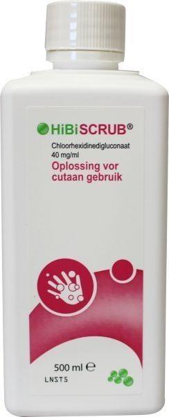 Hibiscrub chloorhexidine 40 mg/ml UAD 500 ml, Diversen, Verpleegmiddelen, Nieuw, Verzenden