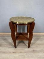 Bijzettafel - Hout, Koper - Rokerstafel art deco, Antiek en Kunst