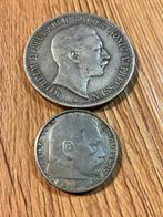 Duitsland. Lot of 2 coins: 2 Reichsmark 1938 & 5 Mark 1907, Postzegels en Munten, Munten | Europa | Niet-Euromunten