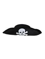 Piratenhoed volwassen zwart populair, Hobby en Vrije tijd, Feestartikelen, Ophalen of Verzenden, Nieuw