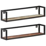 vidaXL Wandschappen 2 st 80 cm massief gerecycled hout, Huis en Inrichting, Woonaccessoires | Wandplanken en Boekenplanken, Verzenden