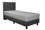 Boxspring 1p Grijs Pocket Koudschuim - 100x210 cm, Verzenden, Nieuw, Matras