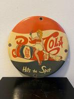 Vintage Pepsi-Cola Emaille Reclamebord – ‘Hits the Spot’ –