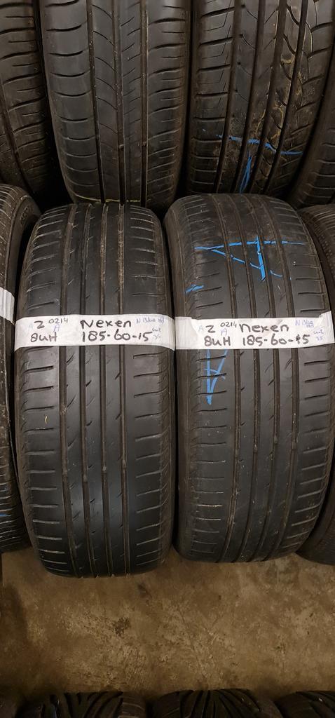 2x 185-60-15 Nexen Zomer 4.2mm €25 Per Band 185 60 15, Auto-onderdelen, Banden en Velgen, 15 inch, Zomerbanden, 185 mm, Personenwagen
