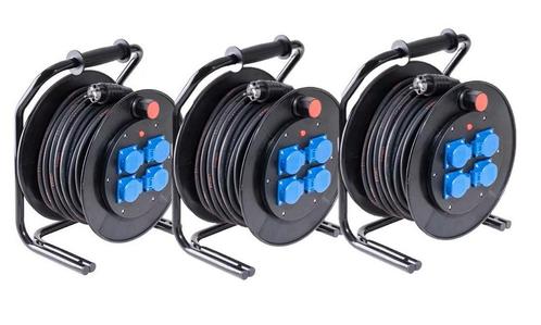 3 x Keraf Kabelhaspel 40 meter 3 x 2.5, Zakelijke goederen, Machines en Bouw | Overig, Ophalen of Verzenden