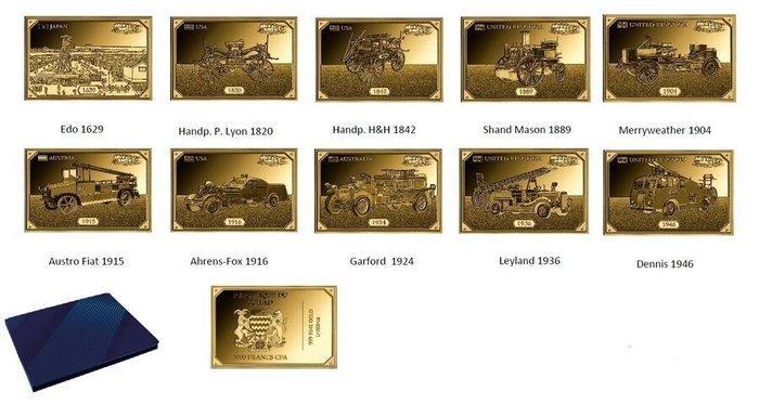 10 x 1/1000 troy oz - Goud .999 - Fire Brigade, Postzegels en Munten, Edelmetalen en Baren