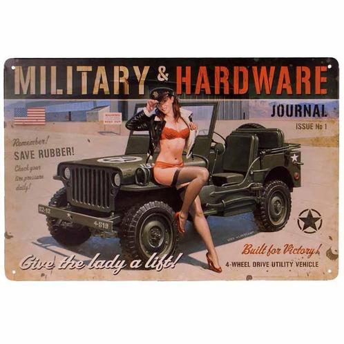 Metalen plaatje - Willy Jeep - Military&Hardware NIEUW, Huis en Inrichting, Woonaccessoires | Tekstborden en Spreuken, Nieuw, Ophalen of Verzenden