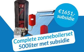Zonneboilerset heatpipes - 500liter hygieneboiler beschikbaar voor biedingen