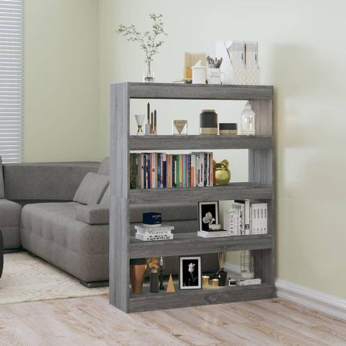 vidaXL Boekenkast/kamerscherm 100x30x135 cm grijs sonoma, Huis en Inrichting, Kasten | Boekenkasten, 25 tot 50 cm, Nieuw, Overige houtsoorten