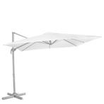 Zweefparasol Pisogne 300x300cm – Premium parasol | Wit, Tuin en Terras, Parasols, Verzenden, Nieuw