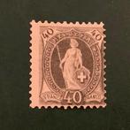 Zwitserland 1882/1893 - 40 cent staande Helvetia in tanding, Postzegels en Munten, Postzegels | Europa | België, Gestempeld