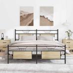 Modern Sonoma Eiken Bedframe 180x200 cm met Lattenbodem en O, Verzenden, Nieuw