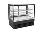Combisteel Koelvitrine | 257L | Zwart | +2°c/+8°c | 3 Niveau, Ophalen of Verzenden, Nieuw