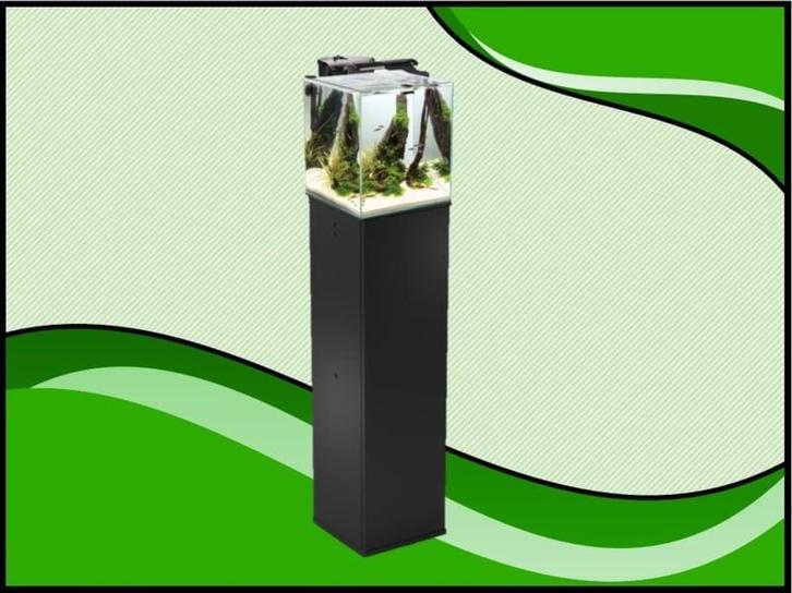 Aquael nano cube set duo - 49 liter zwart aquarium inclusief, Dieren en Toebehoren, Vissen | Aquaria en Toebehoren, Nieuw, Verzenden