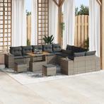 vidaXL Tuin Sofa Set in hoogte verstelbaar 13 pcs Grijs poly, Verzenden, Nieuw