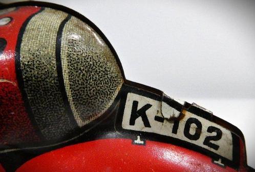 Huki, Germany - Blikken speelgoed - 1950s Motorfiets /, Antiek en Kunst, Antiek | Speelgoed