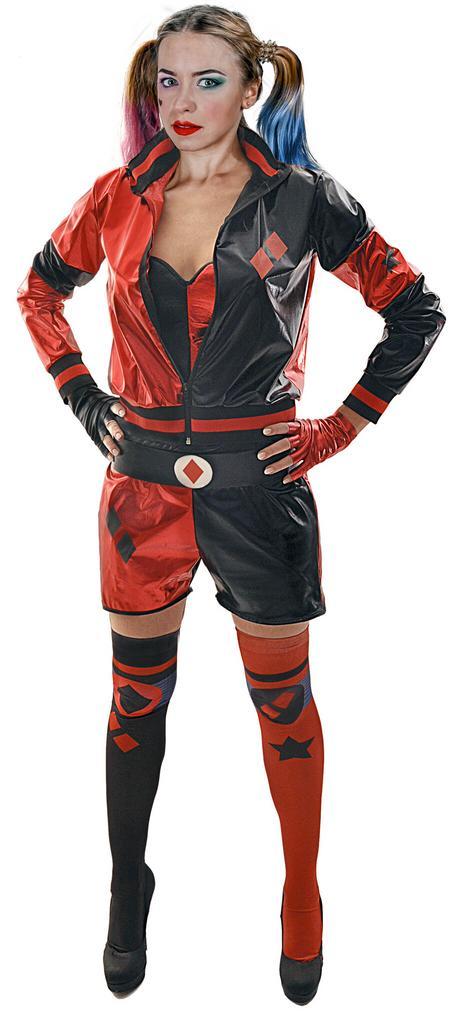 Harley Quinn kostuum volwassen rood/zwart, Kleding | Dames, Carnavalskleding en Feestkleding, Nieuw, Ophalen of Verzenden
