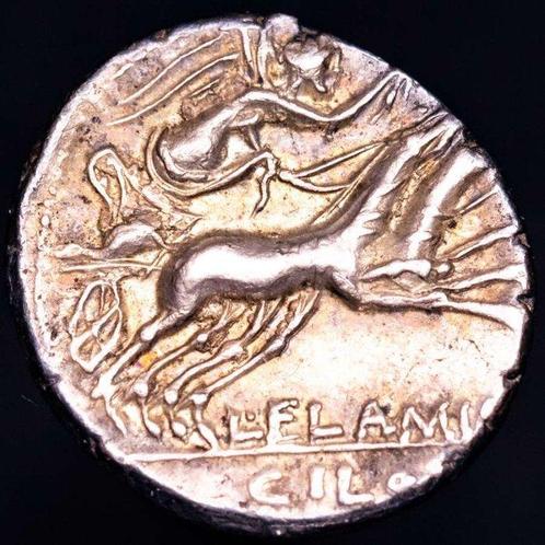Romeinse Republiek. Lucius Flaminius Chilo. Denarius Minted, Postzegels en Munten, Munten | Europa | Niet-Euromunten