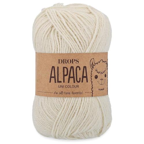DROPS Alpaca Uni Colour - 100 naturel - Wol Garen, Hobby en Vrije tijd, Breien en Haken, Ophalen of Verzenden