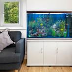 Aquarium 300 L Wit starterset inclusief meubel - blauw grind, Verzenden, Nieuw