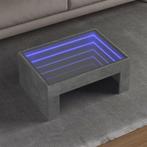 vidaXL Salontafel met Infinity LED 70x50x30 cm betongrijs, 50 tot 100 cm, Verzenden, Nieuw, 50 tot 100 cm