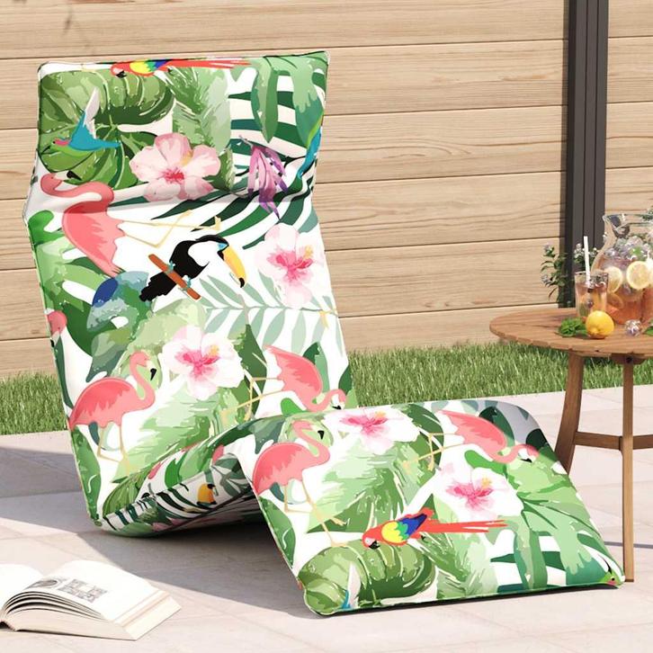 vidaXL Opvouwbare ligstoel Multicolor 175x54x8,5 cm Oxford, Tuin en Terras, Ligbedden, Nieuw, Verzenden