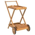 Serveerwagen 54x87x90 cm massief acaciahout (Interieur)
