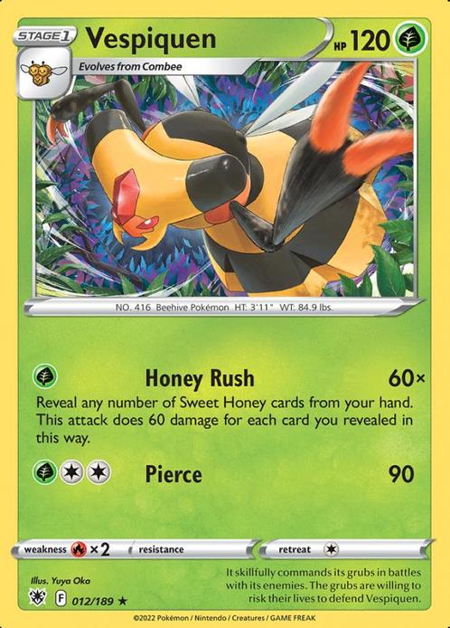 vespiquen 012/189 Astral Radiance, Hobby en Vrije tijd, Verzamelkaartspellen | Pokémon, Losse kaart, Nieuw, Foil, Ophalen of Verzenden