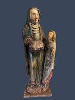 sculptuur, St-Anna leert Maria Lezen / 15-16e eeuw - 91 cm -