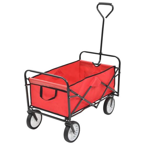 vidaXL Handkar inklapbaar staal rood, Doe-het-zelf en Verbouw, Gereedschap | Overige machines, Nieuw, Verzenden