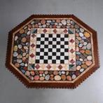 schaaktafel centertable ca 1840 met pietra dura blad op Pa, Antiek en Kunst, Ophalen of Verzenden