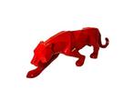 Veiling - Geometrische Panter Sculptuur | Glanzend Rood, Nieuw