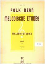 Folk Dean piano lesboeken -Melodische etuden   [352], Gebruikt, Klassiek, Les of Cursus, Ophalen of Verzenden
