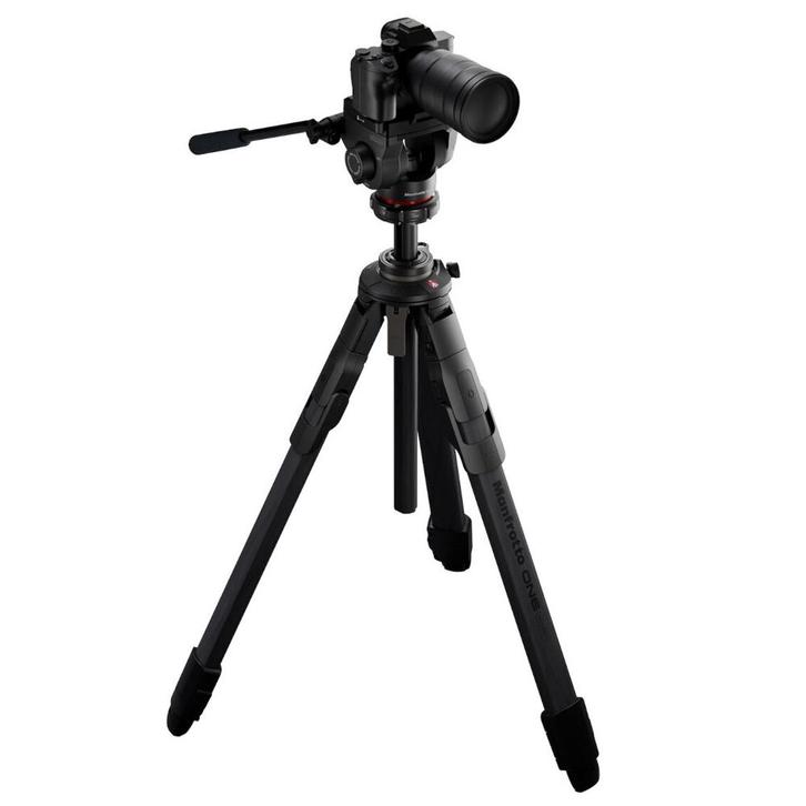 Manfrotto ONE Cf with 500X Fluid Head, Audio, Tv en Foto, Fotografie | Statieven en Balhoofden, Driepoot, Nieuw, 150 tot 175 cm