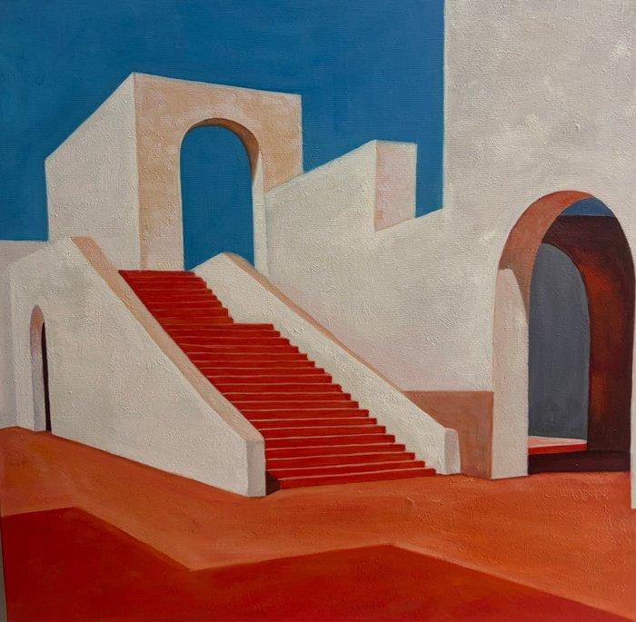 Arthur Carpentier - La crête 2, Antiek en Kunst, Kunst | Schilderijen | Modern