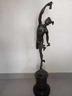 daprès Jean de Bologne - Beeld, Hermès - 80 cm - Brons, Antiek en Kunst