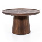 *WOONWINKEL* Eleonora Ron Ronde Salontafel Mangohout 65 Cm, Huis en Inrichting, Tafels | Salontafels, Verzenden, Nieuw