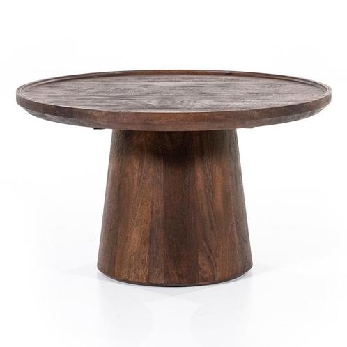 *WOONWINKEL* Eleonora Ron Ronde Salontafel Mangohout 65 Cm, Huis en Inrichting, Tafels | Salontafels, Nieuw, Verzenden