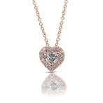 Ketting met hanger - 18 karaat Roségoud -  1.20ct. tw.