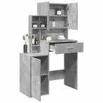 vidaXL Kaptafel met kastje 80x35x132 cm betongrijs, Huis en Inrichting, Verzenden, Nieuw