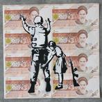 Jinks Kunst - Tribute to Banksy on 8 Iranian banknotes