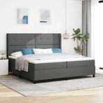 vidaXL Boxspringbed met Matras Donkergrijs 200x200 cm, Verzenden, Overige maten, 200 cm, Nieuw