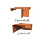 Cortenstaal u-profiel hoek 30x30x20,4x15cm, Tuin en Terras, Overige materialen, Nieuw, Minder dan 25 cm, Border