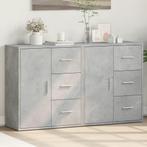 vidaXL Dressoirs 2 st 60x31x70 cm bewerkt hout betongrijs, Huis en Inrichting, Kasten | Dressoirs, Minder dan 50 cm, Verzenden