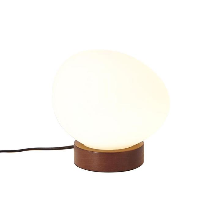 Japandi tafellamp hout met opaal glas - Sally, Huis en Inrichting, Lampen | Tafellampen, Nieuw, Overige materialen, Minder dan 50 cm